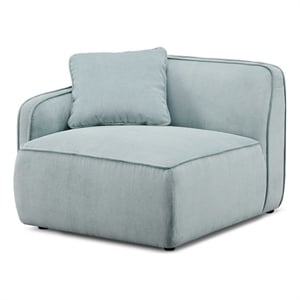 Pemberly Row Seafoam Performance Corduroy Velvet LAF Corner Chair