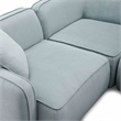 Pemberly Row Seafoam Performance Corduroy Velvet 4-Piece Modular Sectional