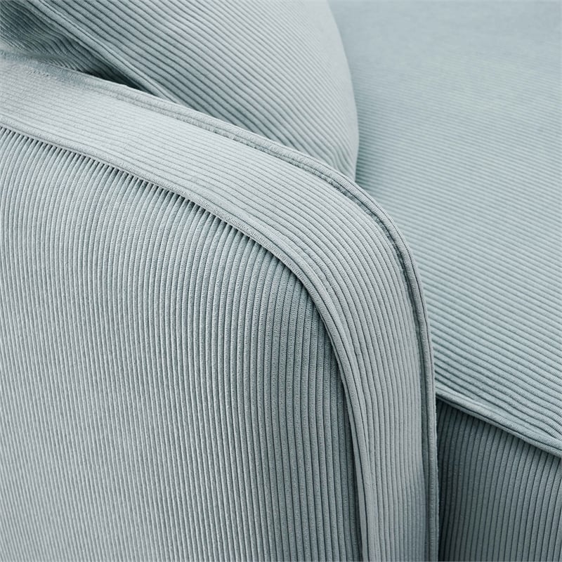 Pemberly Row Seafoam Performance Corduroy Velvet Modular L-Sectional