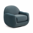 Pemberly Row Contemporary Accent Dark Teal Velvet Swivel Chair