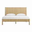 Pemberly Row Contemporary Accent Natural Finish Wood Queen Bed