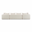 Pemberly Row Contemporary Cream Heavy Textured Fabric 145