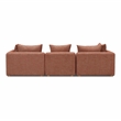 Pemberly Row Upholstered Contemporary Accent Red Textured Fabric Sofa