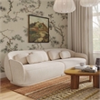 Pemberly Row Contemporary Cream Boucle Modular 4-Seater Sofa