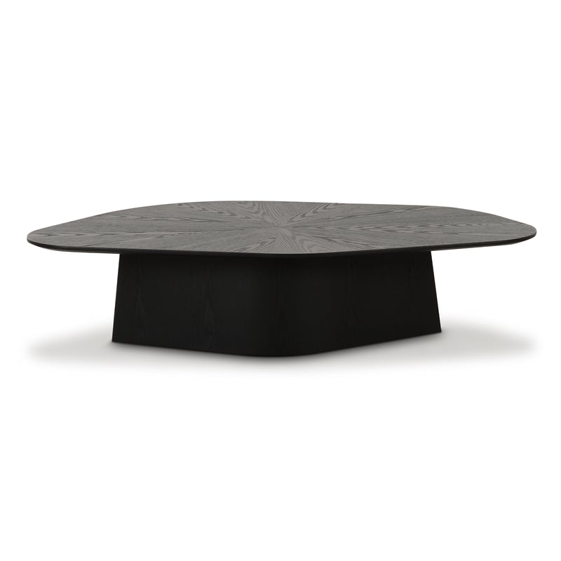 Pemberly Row Contemporary Accent Black Ash Finish Low Coffee Table