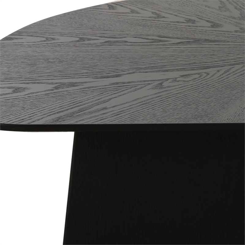 Pemberly Row Contemporary Accent Black Ash Finish Low Coffee Table