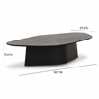 Pemberly Row Contemporary Accent Black Ash Finish Low Coffee Table