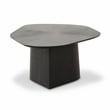 Pemberly Row Contemporary Accent Black Ash Geometric Coffee Table