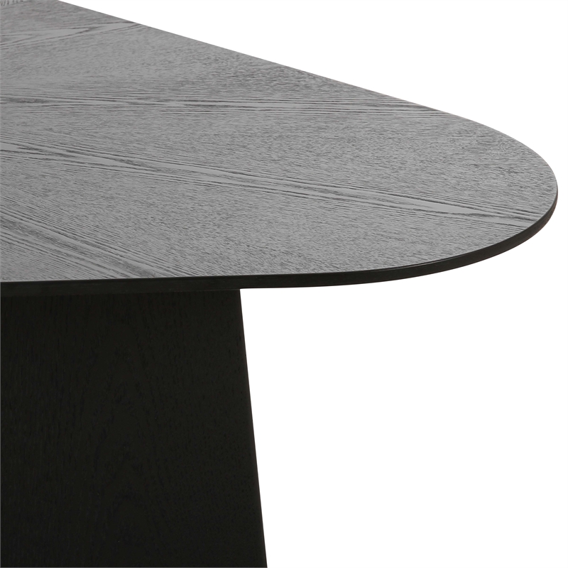 Pemberly Row Contemporary Accent Black Ash Geometric Coffee Table