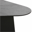 Pemberly Row Contemporary Accent Black Ash Geometric Coffee Table