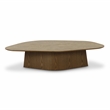Pemberly Row Contemporary Accent Brown Ash Finish Low Coffee Table