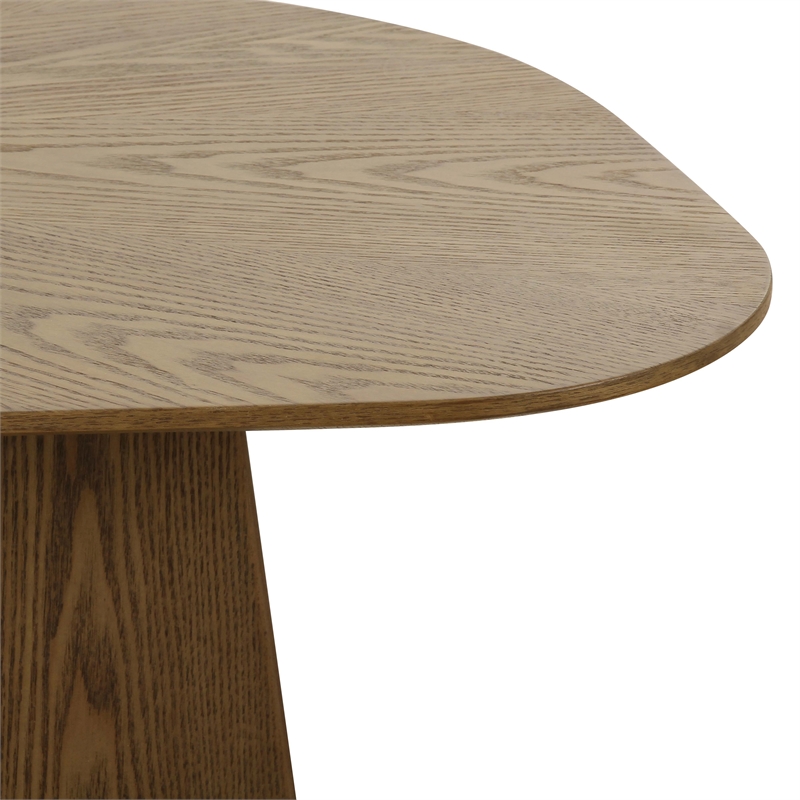 Pemberly Row Contemporary Accent Brown Ash Finish Low Coffee Table