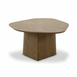 Pemberly Row Contemporary Accent Brown Ash Geometric Coffee Table