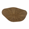Pemberly Row Contemporary Accent Brown Ash Geometric Coffee Table