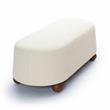 Pemberly Row Upholstered Fabric Contemporary Accent Cream Boucle Large Ottoman