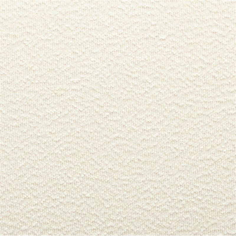 Pemberly Row Upholstered Fabric Contemporary Accent Cream Boucle Large Ottoman