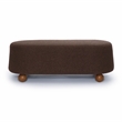Pemberly Row Upholstered Fabric Contemporary Accent Brown Boucle Large Ottoman
