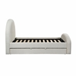 Pemberly Row Contemporary Accent Cream Boucle Twin Trundle Bed