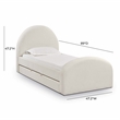 Pemberly Row Contemporary Accent Cream Boucle Twin Trundle Bed