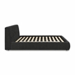 Pemberly Row Contemporary Charcoal Textured Velvet Queen Bed