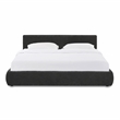 Pemberly Row Contemporary Accent Charcoal Textured Velvet King Bed