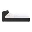 Pemberly Row Contemporary Accent Charcoal Textured Velvet King Bed
