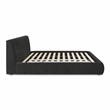 Pemberly Row Contemporary Accent Charcoal Textured Velvet King Bed