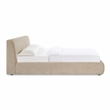 Pemberly Row Contemporary Accent Taupe Textured Velvet King Bed