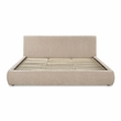 Pemberly Row Contemporary Accent Taupe Textured Velvet King Bed