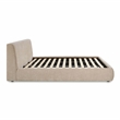 Pemberly Row Contemporary Accent Taupe Textured Velvet King Bed