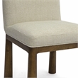 Pemberly Row Cream Performance Basketweave Fabric Dining Chair
