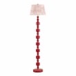 Pemberly Row Contemporary Accent High Gloss Pink Spotted Floor Lamp