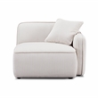 Pemberly Row White Sand Performance Corduroy Velvet RAF Corner Chair