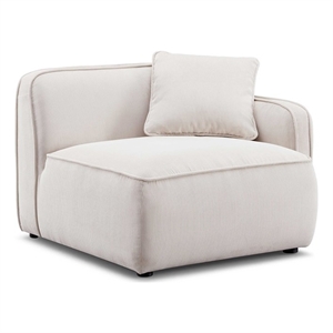Pemberly Row White Sand Performance Corduroy Velvet RAF Corner Chair