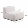 Pemberly Row White Sand Performance Corduroy Velvet Armless Chair