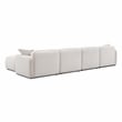 Pemberly Row White Sand Performance Corduroy Velvet 6-Piece Modular U-Sectional