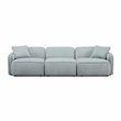 Pemberly Row Seafoam Performance Corduroy Velvet Modular Sofa