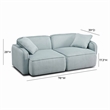 Pemberly Row Seafoam Performance Corduroy Velvet Modular Loveseat