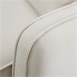 Pemberly Row Contemporary Sand Upcycled Linen RAF Corner Chair