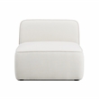 Pemberly Row Contemporary Accent Sand Upcycled Linen Armless Chair