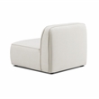Pemberly Row Contemporary Accent Sand Upcycled Linen Armless Chair