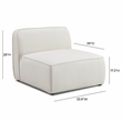 Pemberly Row Contemporary Accent Sand Upcycled Linen Armless Chair