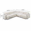 Pemberly Row Contemporary Sand Upcycled Linen Modular L-Sectional