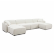 Pemberly Row Sand Upcycled Linen 6-Piece Modular U-Sectional