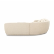 Pemberly Row Contemporary Cream Finish Boucle Modular L-Sectional