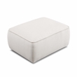 Pemberly Row Contemporary White Sand Performance Corduroy Velvet Ottoman