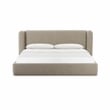 Pemberly Row Contemporary Accent Tan Finish Boucle Queen Bed
