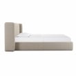 Pemberly Row Contemporary Accent Tan Finish Boucle Queen Bed