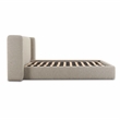 Pemberly Row Contemporary Accent Tan Finish Boucle Queen Bed