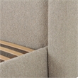 Pemberly Row Contemporary Accent Tan Finish Boucle Queen Bed